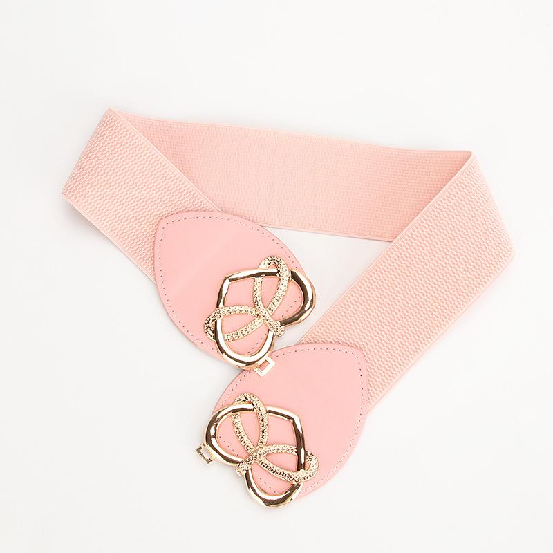New Women's Elastic Belt, Fashionable and Versatile Decoration with Dress, Simple Waist-hugging Wide Waist Seal