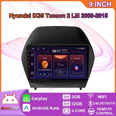 9 Tommer Android Bilradio Carplay Til Hyundai IX35 Tucson 2 LM 2009-2015 Bil Multimedia Videoafspiller GPS Navigation WIFI 2+32GB