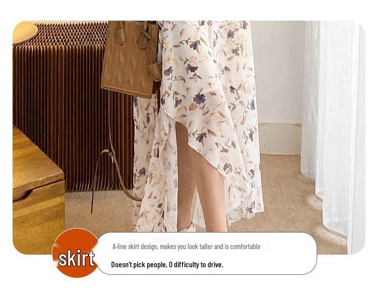 Retro Floral Off-the-Shoulder Spaghetti Strap Summer Dress