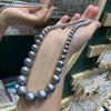 Gradual Change Size Bead Necklace Femininity Light Luxury Design Sense Collarbone Chain Retro Neck Chain