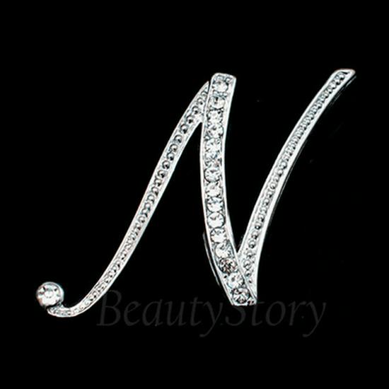 Versatile Rhinestone Alphabet Brooch: Men's Metal Lapel Pin Badge