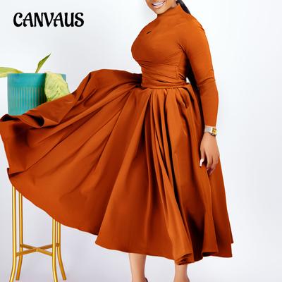 Dámská módní temperamentní plisovaná velká swingová sukně plus size