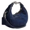Coach Jonie 15 Borsa a Spalla Piccola Crossbody in Pelle Scamosciata con Cerniera Decorata con Cristalli Donna Deep-Navy CW574-LHLIE