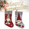 Claus Santa Christmas Stocking Holiday Decoration Candy Gift Bag Material Fabric