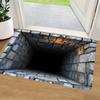 Realistic Brick Tunnel Illusion Rug for Unique Floor Design - 3D Graphic Carpet | Modern Home Accessories Skid resistant carpet