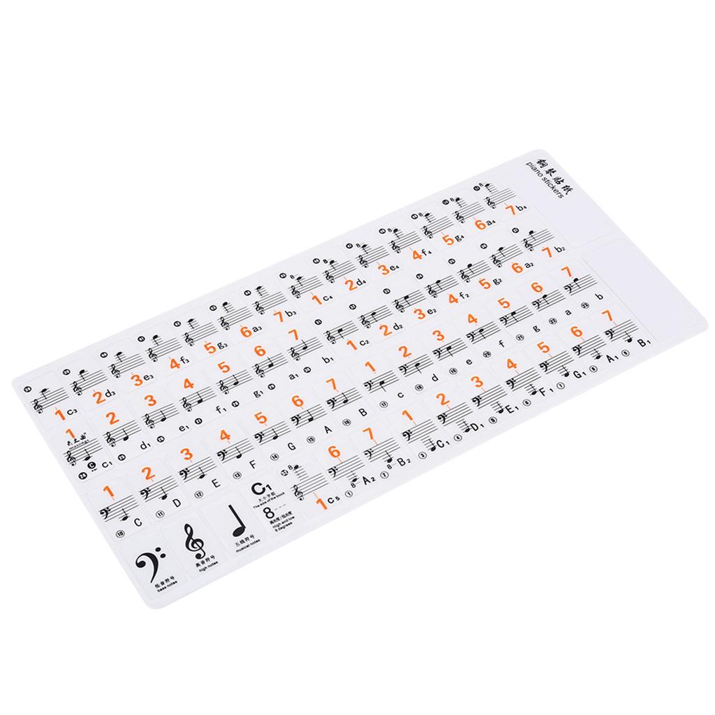 Transparent Removable Piano Key Board Sticker for 61 88 Key Electronic Pianos