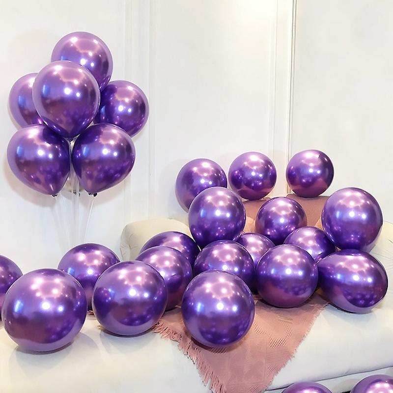 20Pcs Chrome Metallic Balloons 10 Inches Latex Balloons For Diy Valentine'S Day Wedding Birthday Party  Year Decorations