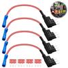 4 Pack Micro 3 Fuse Tap, Add A Circuit Adapters, Expandable Blade Style 12V Fuse Holders For Underglow Lights, Interior LEDs & Car Accessories (Red