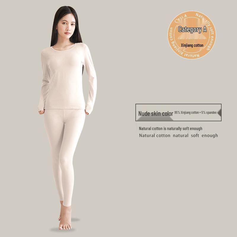 Girls’ and Women's 95% Pure Cotton Thermal Underwear Set - Antibacterial Autumn/Winter Base Layer