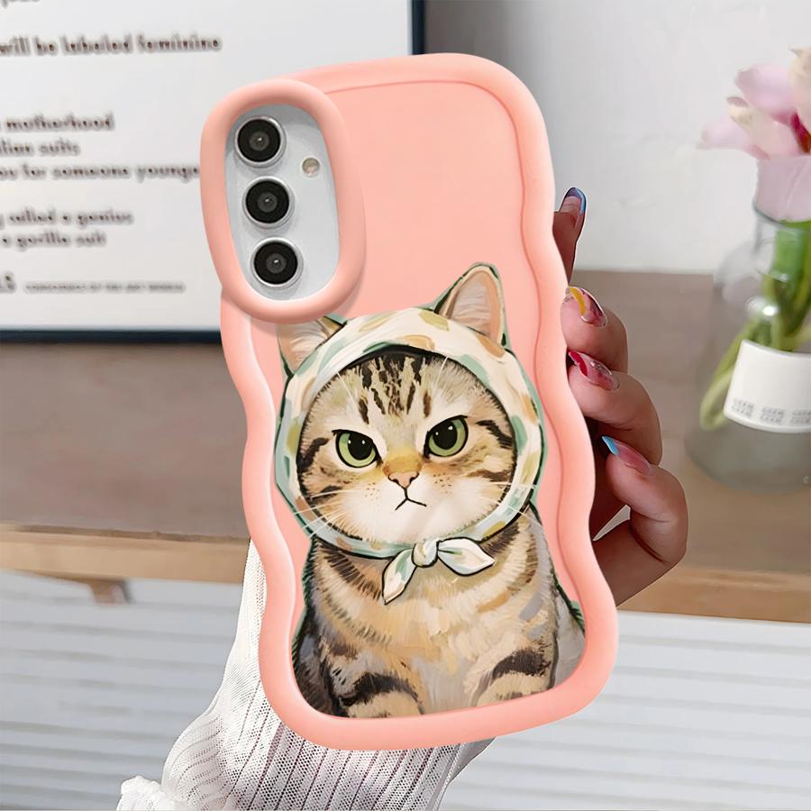 Cartoon Cat Case for Samsung Galaxy A52 A21s A14 A12 A13 A11 A15 A16 Soft Phone Cover A03 A22 A23 A33 A53 A06 A04 A05