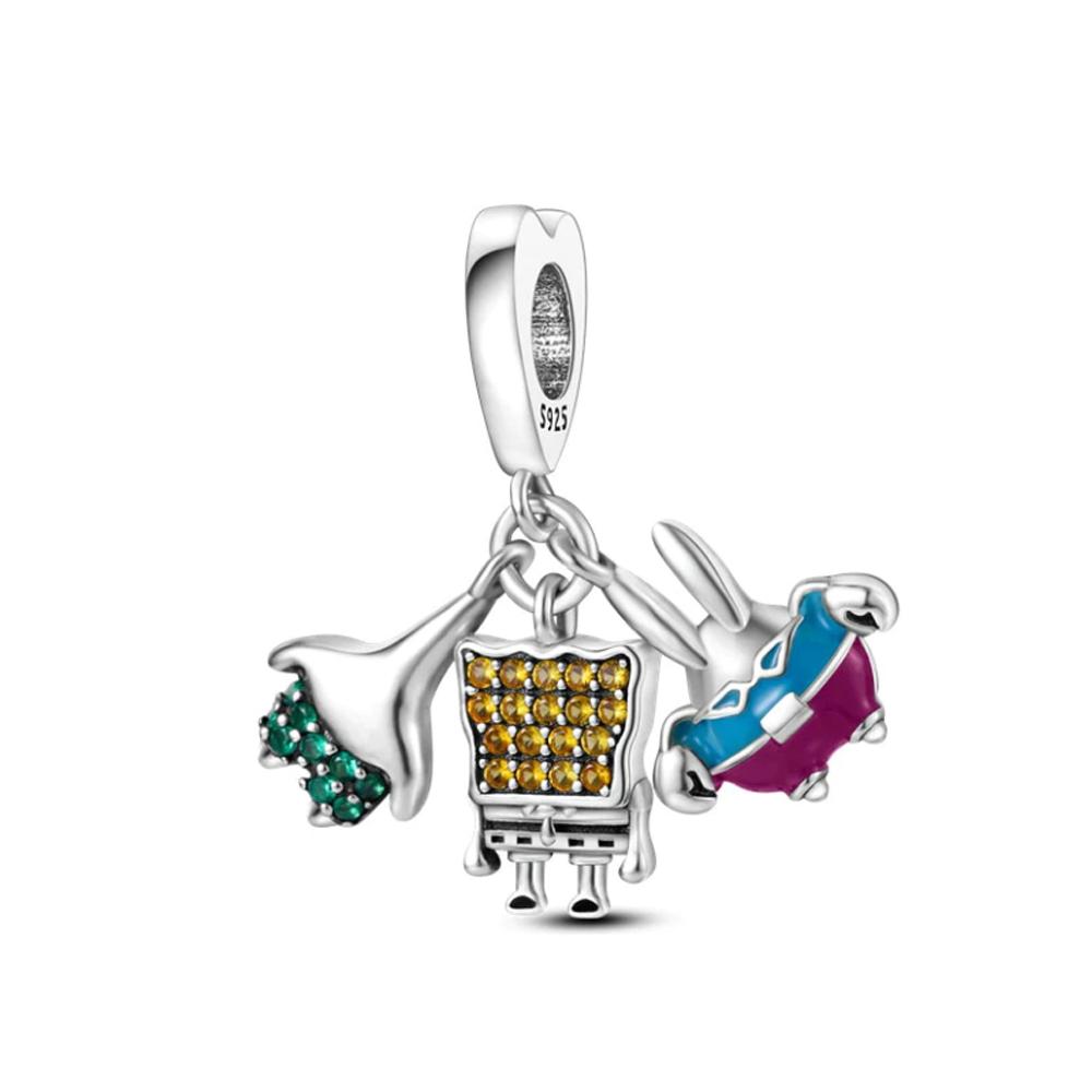 S Copper Charm Fit Original Bracelet Accessories Women Jewelry Blue Oceanoctopus Dolphin Ship Lighthouse