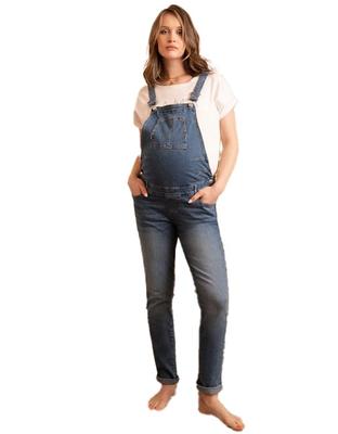 Latzhose Schwangerschaft Denim Latzhose TRAV Hellblau [Seraphin] Damen