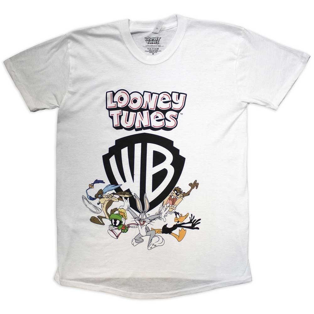 Looney Tunes Warner Bros Shield T- White New Unisex T-Shirt XXXL