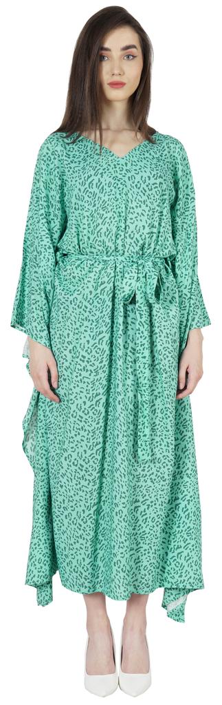 Moomaya Printed Sleep Loungewear For Women Kimono Sleeves Kaftan Resort Dress  Maternity