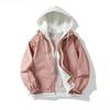 Jacket Men's Spring and Autumn New Fake Two-piece Hooded Jacket Men's Tops Men's Hong Kong Style