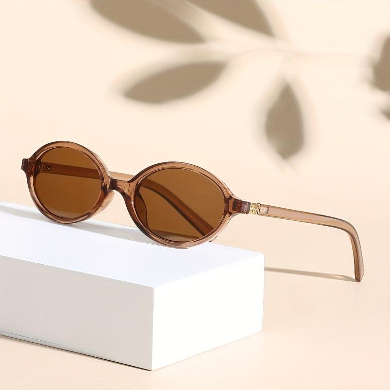 1pc Women'S Classic Oval Frame Fashion Glasses Minimalist Design for Casual Formal Wear Versatile Eyewear