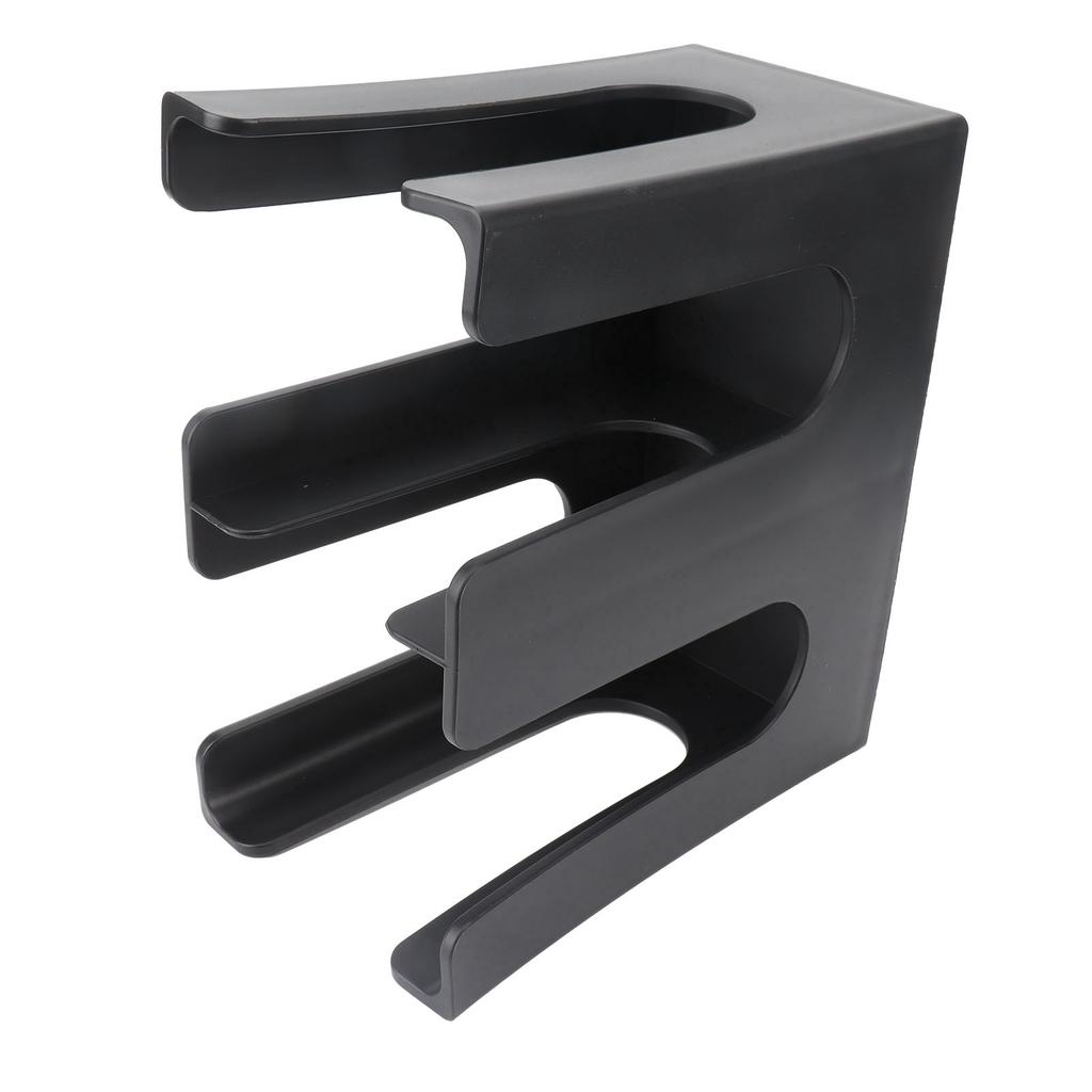 Cup and Lid Holder Plastic Straight 2 Compartments Black Paper Cup Holder Organizer for Disposable Cup Tea Shop
