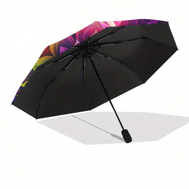 Colorful Mandala Wall Art: Vibrant Floral Decor for Any SpaceUmbrella, Portable 3-Fold Compact Umbrella for Men & Women Gift