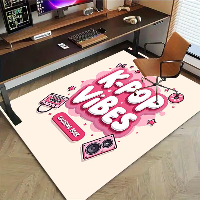 1PC K pop, Vibes Extra Large Non Slip Floor carpet, Office, family, bedroom, Studio Large Area Rug Indoor Rugs