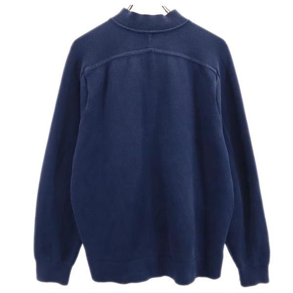 LACOSTE sweat Jacket US L Navy Blouson Men's Used