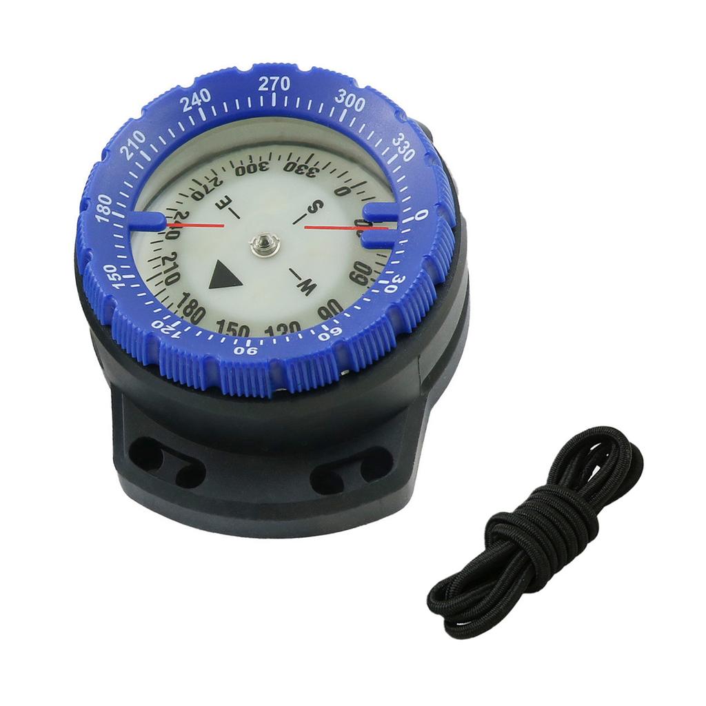 50M Underwater Diving Compass Luminous Dive Wrist Compass Waterproof Navigation Tool with Elastic