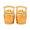 Golden Kylin Treasure Coins: Deluxe Gold Ingots & Bucket Desktop Ornament - Perfect for Gift Giving & Shop Openings