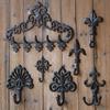 Vintage European Cast Iron Hooks - Decorative Garden Courtyard Wall Hangers for Clothes & Keys