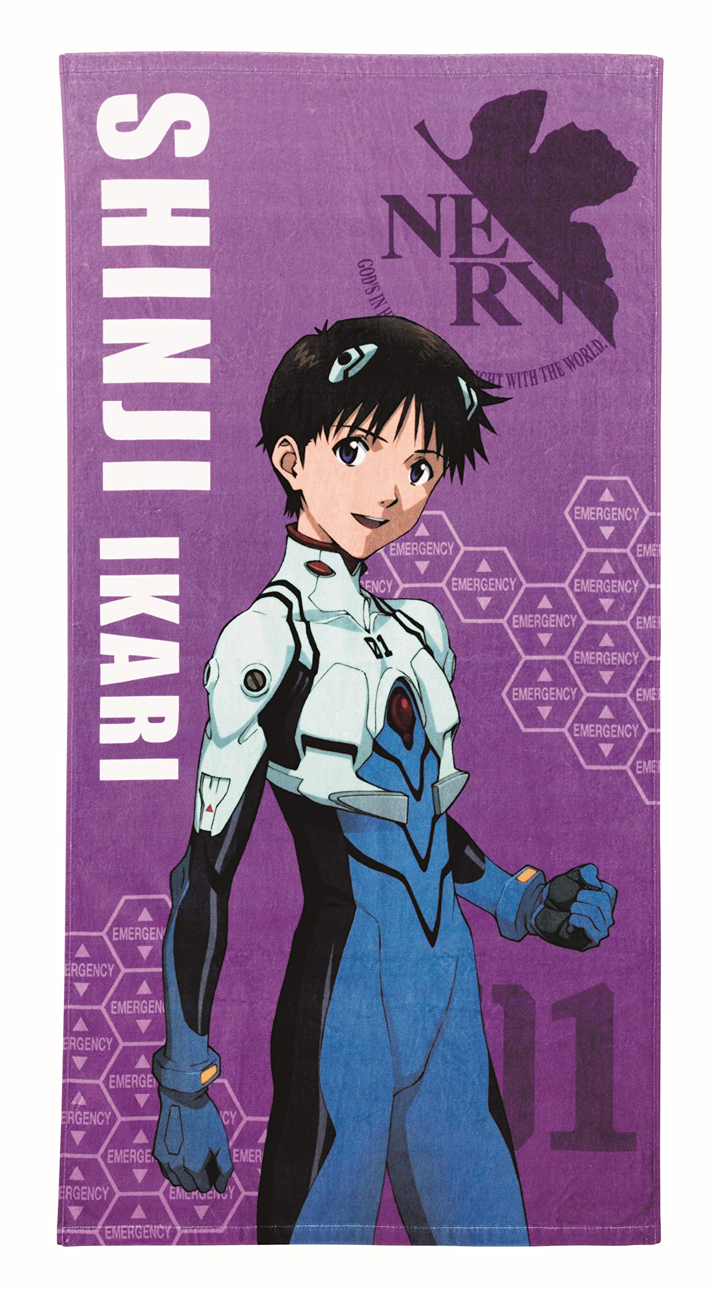 Marushin Beach Towel Evangelion Shinji 70 x 140cm Plugsuit Shinji Large Towel Special Case Included 4885000000