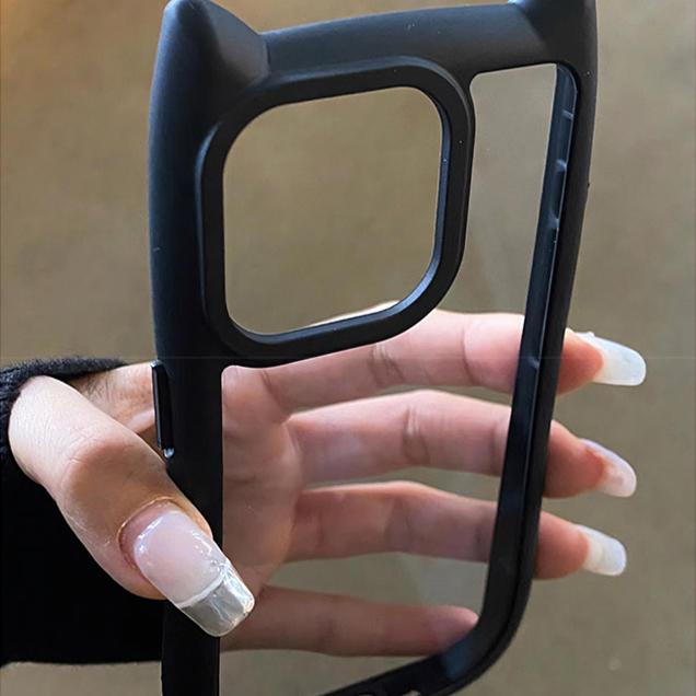 Phone Cases for iPhone 11 13 16 Pro Max iPhone 14 15 Pro Max 12 13 Pro Max 13 Pro 14 Pro Cute Cat Ear Shape Anti-fall Shockproof Wear-resistant