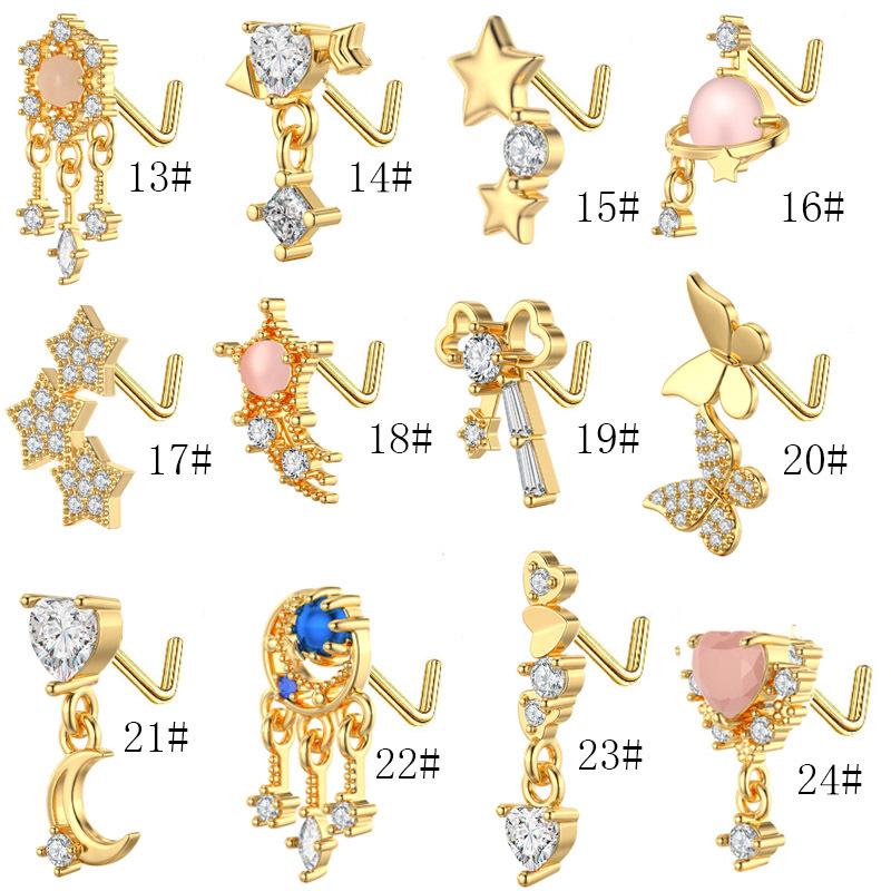 

Новое поступление, микро-набор, серьги-гвоздики с цирконием в носу, кулон в виде косточки для ушей, серьги-гвоздики 13#