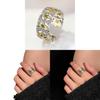 Light Luxury Gold Plated Open Ring Featuring Star Shape For Fashionable Women