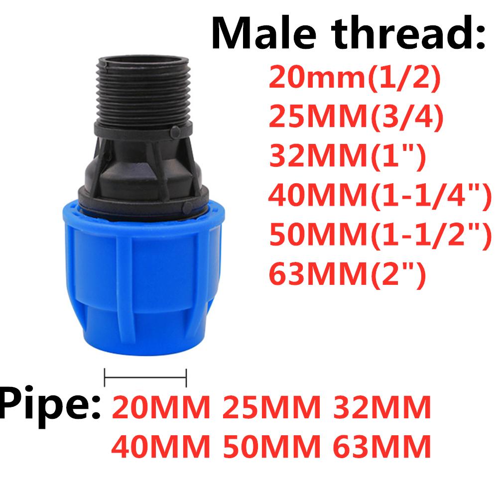 

1 шт. ПЭ соединительная труба фитинги 20 мм 25 мм 32 мм водопроводная труба прямая 1/2 3/4 1 резьба быстроразъемное соединение живое соединение 20MM