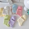 Women's Macaron Color Cotton Sports Socks - Breathable, Sweat-Absorbent, Anti-Pilling, Mid-Tube for Spring & Autumn