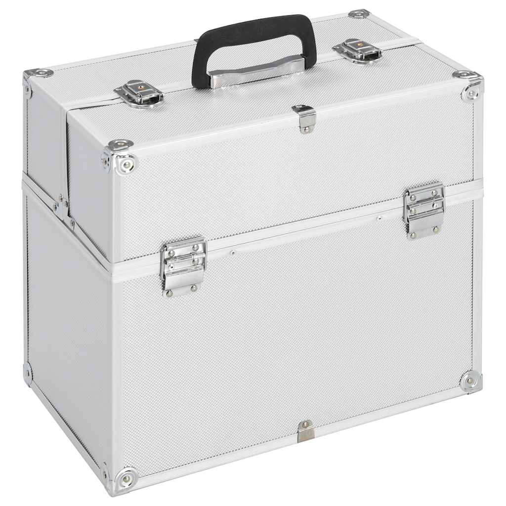 Kosmetikkoffer 38 x 23 x 34 cm Silbernes Aluminium