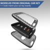 Real Carbon Fiber Key Fob Cover Case Shell Protector Fits for Toyota Supra A90 Remote Key Fob Case Cover (sliver Black)