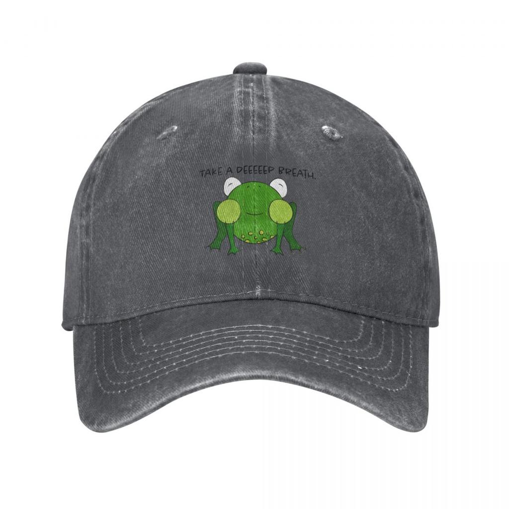 Take a deep breath Frog Baseball Cap Fishing cap funny hat winter hats for Unisex dad hat Unisexs Tennis Womens