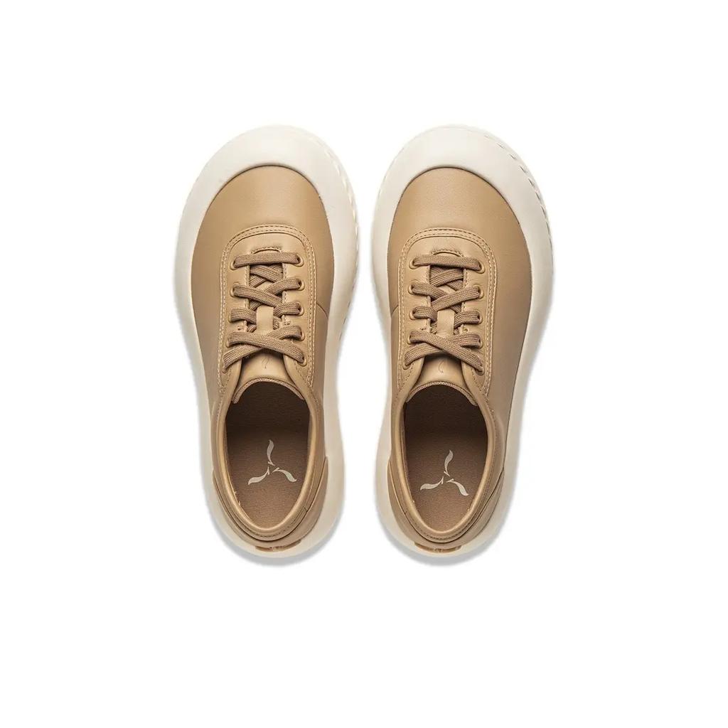 Li-Ning 1990 Comfortable Versatile Shock Absorbing Durable Low-Top Sneakers Women sneakers Deer-Brown ALHU006-3