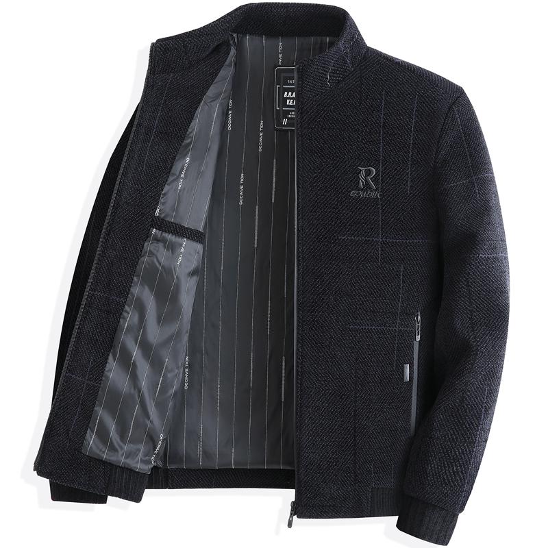 Dad’s Chenille Cotton Jacket - Middle-aged Men's Winter Coat with Velvet Lining