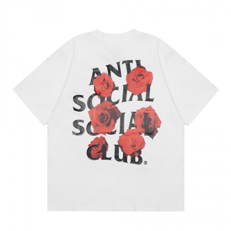 GUOYAN TOP Nieuwe 2026 ASSC Letterprint Ronde Crewneck Korte Mouw Unisex ASSC T-shirt Straatmode Katoen Losse Pasvorm Jeugd Mode T-shirt S