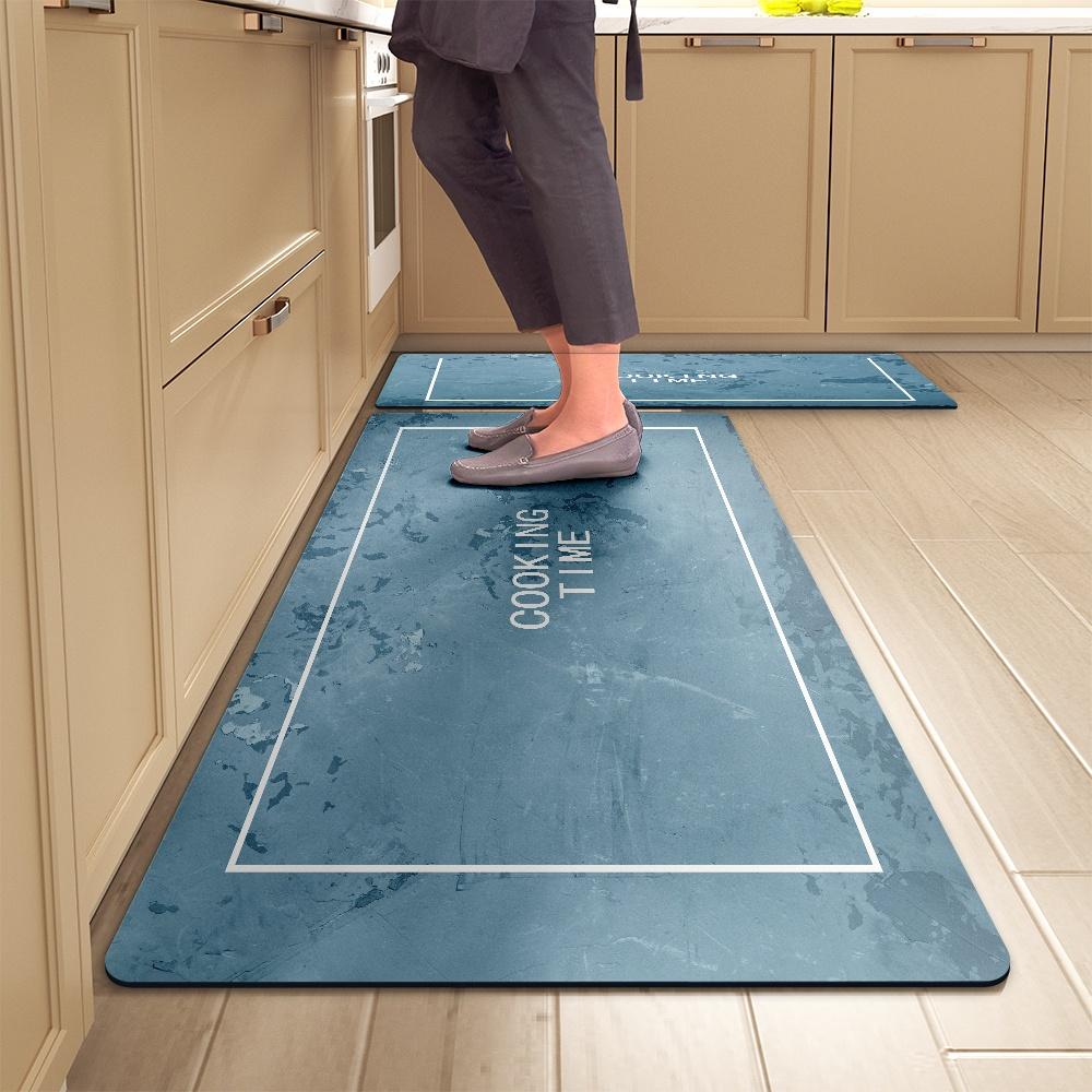 Kitchen Floor Mat Bedroom Living Room Long Bedside Hallway Hallway Soft Washable Carpet Non-slip Bathroom Entrance Doormat