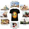 Cute Flower Cartoon Sun Print Kids Casual Short Sleeve Top Pure cotton T-shirt