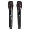 Elprico Cordless Dynamic Vocal Microphone UHF Dual System Metal Classic Style Automatic Connection Karaoke Weddings Parties