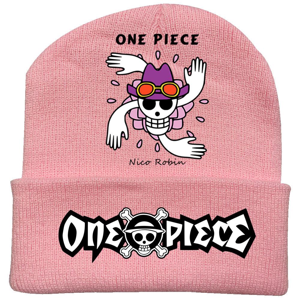 One Piece Anime Knit Hat: Warm Velvet Lined, Rolled Brim, Adult Outdoor Beanie