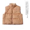 Export Fashion Women's Cotton Vest New Arrival Stand Collar Zipper Sleeveless Loose Short Stitching Check Pattren All-Match Thickening Vest