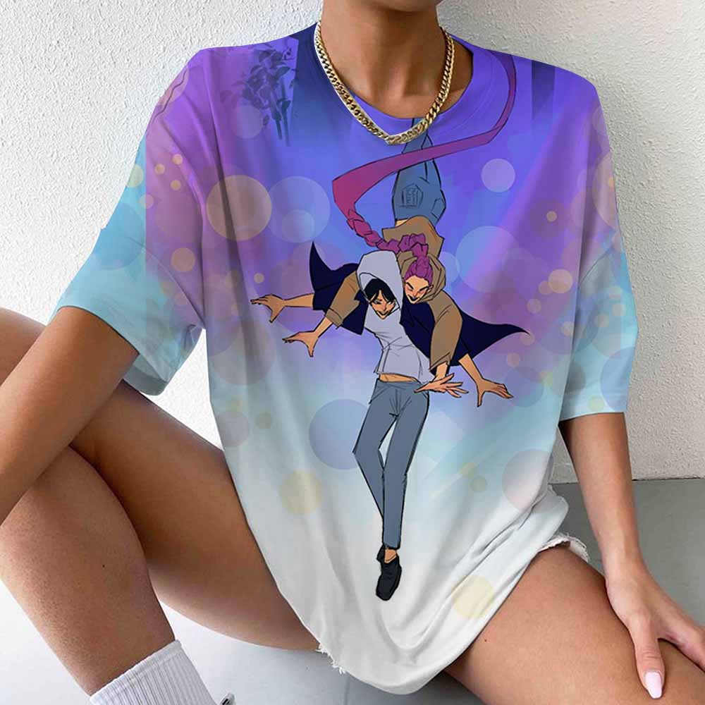 Kpop Witch Hunting Group Boys Band Members Pattern 3D Print Women's T-shirt Summer New Streetwear