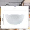 KANGMO Embossed Rose 8-inch Ceramic Soup Bowl Set