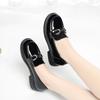 Small Leather Shoes Women's Spring New British Style Round Toe Flat Shoes Low Heel Flat Loafers Comfortable Single Shoes Elegant