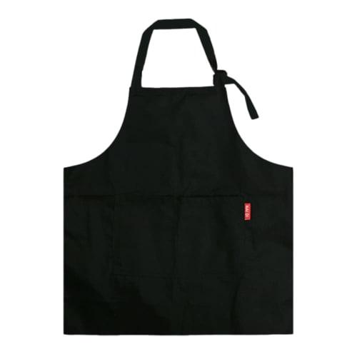 

mitas Kids Apron, Black, 120-140cm, Cotton, with Pockets, Adjustable Neck Strap, Tie-Down Design, Suitable for Elementary School Students and Toddler