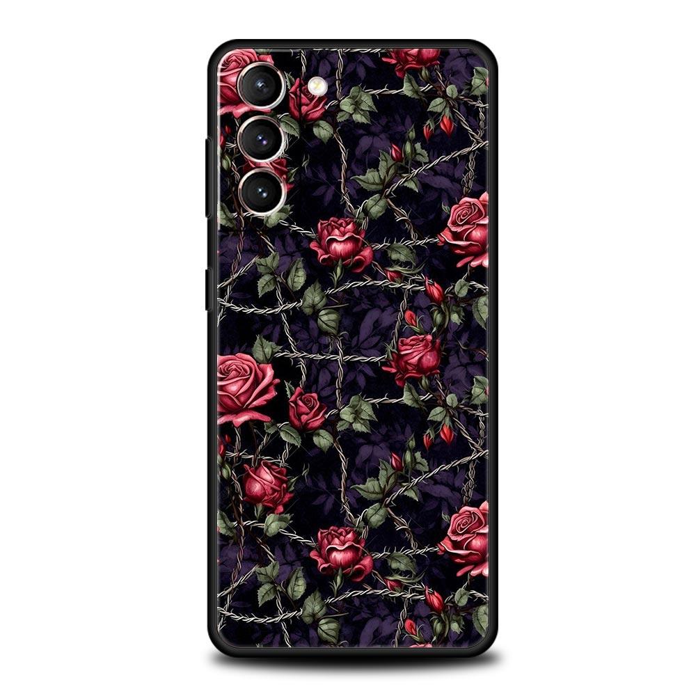 Oil Painting Flowers Pattern Design Phone Case for Samsung Galaxy S26 S25 S24 S23 S22 S20 S21 FE Ultra S25 Edge Plus 5G Soft TPU