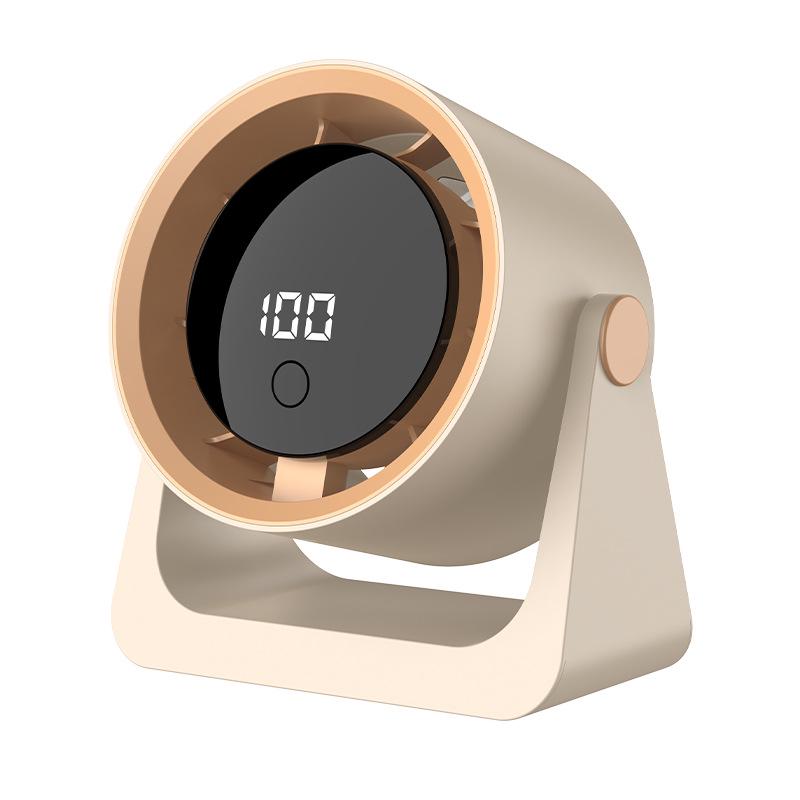 Silent USB Desk Fan with Digital Display for Students and Home Office
